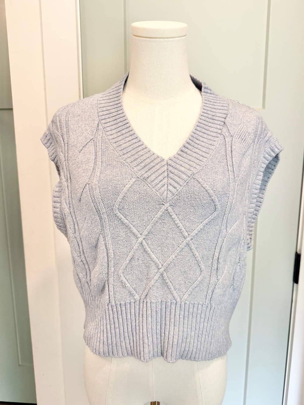 Sincerely Jules Sweater Vest XS Academia Sleeveless 90s